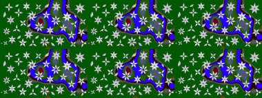 Renkli Yaz Temalı eskiz kalıbı. Düz Çiçek Elementleri Tasarımı. Güzel kumaş deseni. Raster illüstrasyonunda çiçek deseni çizimi.