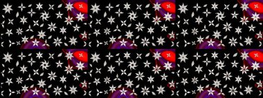 Çiçek deseni. Renkli Bahar Teması eskiz kalıbı. Raster güzel kumaş deseni çiziyor. Düz Çiçek Elementleri Tasarımı.