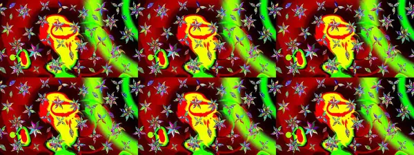 Çiçekli çizim şekli. Kırmızı renkte çiçekler. Düz Çiçek Elementleri Tasarımı. Renkli Bahar Teması çizim şablonu.