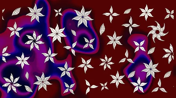 Raster suluboya çiçek deseni, narin çiçekler, kırmızı çiçekler, tebrik kartı şablonu. Güzel kumaş deseni.