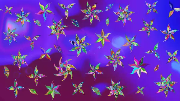 Üst manzara, yumuşak stil. Sevgililer günü ve tebrik kartı konsepti için şık bir davetiye. Mor renkte manzaralı çiçek deseni. Çiçek kompozisyonu, el boyası, hassas şablon..