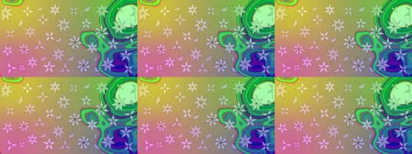 Renkli süs kenarı. Tarafsız renklerde. Çiçek duvar kağıdı. Hint süsü. Raster illüstrasyonu. Çizim deseni.