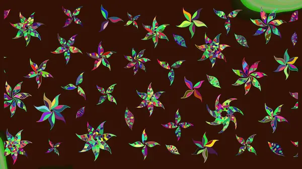 Çiçekli el çizimi çizimi deseni. Modern gelişim kahverengi raster arka plan duvar kâğıdı illüstrasyon klasik çizgili iz sürme desenli çiçekler, çiçekli süsler.