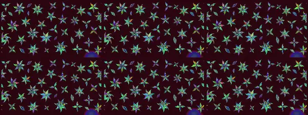 Düz Çiçek Elementleri Tasarımı. Renkli Bahar Teması eskiz kalıbı. Raster..