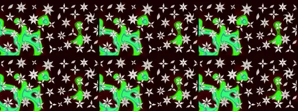 Raster illüstrasyonu. Kumaş, duvar kağıdı ve kağıt üzerine baskı yapmak için gelişen arka plan. Eski usul küçük çiçekli şirin bir eskiz deseni. Moda arka planında parlak buketler.