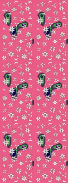 Ultraviyole kumaş deseni. Çizim kalıbı. Raster illüstrasyonu. Organik motif arkaplanı.