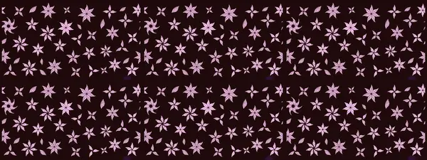 Küçük çiçekli basit bir çiçek çizimi. Kahverengi renkte sevimli çiçekler. Raster illüstrasyonu. Moda baskısı, albüm, ambalaj kağıdı, duvar kağıdı için zarif dekoratif süslemeler..