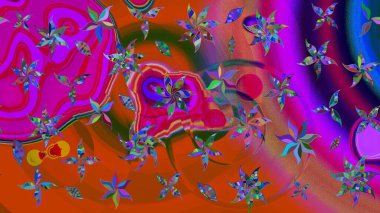 Güzel suluboya yaz çiçekleri deseni..