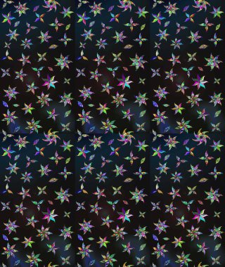 Suluboya çiçekli çiçek deseni. Gri renkli güzel bir tekstil. Raster illüstrasyonu.