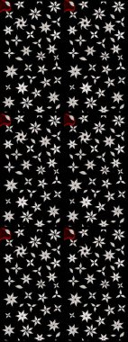 Raster illüstrasyonu. Çiçek desenli eskiz, darbeler, sıçramalar, yaz çiçekleri. Siyah renkte çiçekler.