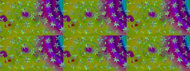 Yeşil renklerde. Raster illüstrasyonu. Anti-stres için Raster soyut şablon sayfası.