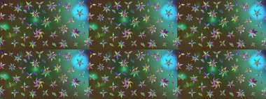 Çiçek yeşili eskiz deseni. Raster Yumuşak kumaş deseni. Klasik taslak çizimi. Raster çiçek izi..