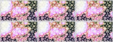 Raster deseni. Raster illüstrasyonu. Soyut çiçek desensiz arkaplan. Tarafsız renklerde. Küçük çiçekte sevimli çiçek deseni var..