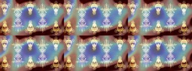 Küçük çiçekteki sevimli çiçek deseni. Soyut çiçek çizim kalıbı arka planı. Mavi, kahverengi ve nötr renklerde. Raster deseni. Raster illüstrasyonu.