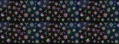 Raster Modaya uygun kumaş deseni. Düz Çiçek Elementleri Tasarımı. Gri renkli şirin çiçek deseni. Renkli Bahar Teması çizim şablonu.