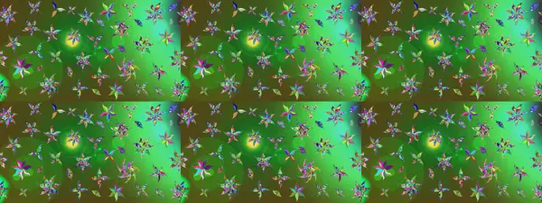 Klasik taslak çizimi. Raster çiçek izi. Çiçek yeşili çizim deseni.