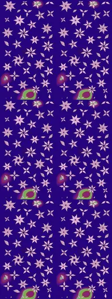 Düz Çiçek Elementleri Tasarımı. Raster Modaya uygun kumaş deseni. Renkli Bahar Teması eskiz kalıbı. Mavi renkli şirin çiçek deseni.