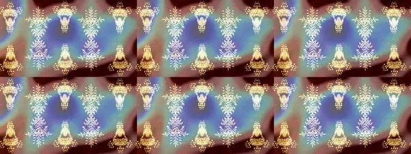 Küçük çiçekteki sevimli çiçek deseni. Soyut çiçek çizim kalıbı arka planı. Mavi, kahverengi ve nötr renklerde. Raster deseni. Raster illüstrasyonu.