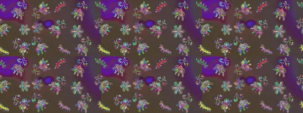 Küçük çiçekli şirin bir desen. Çiçek ve yapraklı çiçek deseni. Raster illüstrasyonu.