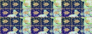 Çiçek süsü kumaş deseni, cam, altın elementli mavi renklerde çiçek desenli metal. Klasik Raster altın eskiz modeli..