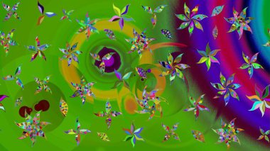 El çizimi Raster çizimi. Çizim çiçek deseni duvar kağıdı, web sitesi arka planı, ambalaj kağıdı, davetiye, broşür, afiş veya web sitesi için kullanılabilir. Karalama elementleri.