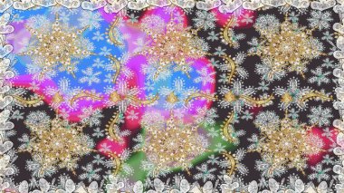 Kusursuz raster arka plan. Gri renklerde grafiksel, modern, pürüzsüz desen. Kusursuz çiçek deseni. Duvar kâğıdı barok, İspanyol kumaşı.