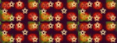 Raster illüstrasyonu. Güzel karalamalı çiçek desenli çizim. Güzel kumaş deseni. Küçük çiçekte sevimli çiçek deseni var..