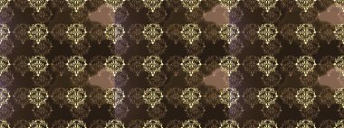 Klasik çiçek dokusu. Raster illüstrasyonu. Kusursuz desenli altın elementler. Altın şablon. Kahverengi, gri ve mor renkli Royal retro. Kart, duvar kağıdı, ambalaj, tekstil için klasik tasarım.