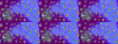 Raster deseni. Çiçekli çiçek deseni, suluboya. Süslü kumaş deseni.