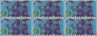 Raster stili kumaş deseni. Çiçekler suluboya desensiz.