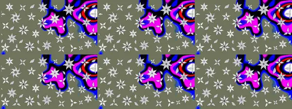 Renkli Bahar Teması eskiz kalıbı. Düz Çiçek Elementleri Tasarımı. Yeşil renkli çiçekler. Çiçek desenli eskiz, yaz çiçekleri..