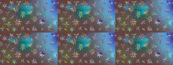 El çizimi, soyut ve süslü elementler. Kahverengi renkli. Suluboya resim taklit Raster çizimi. Yaz çiçekleri teması. Klasik çiçekler..