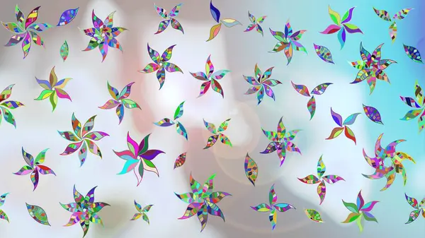 Klasik çiçek tasarımı elementleri. Gri kıvırcık çiçekler gri renkte şekillenir. Raster illüstrasyonu.