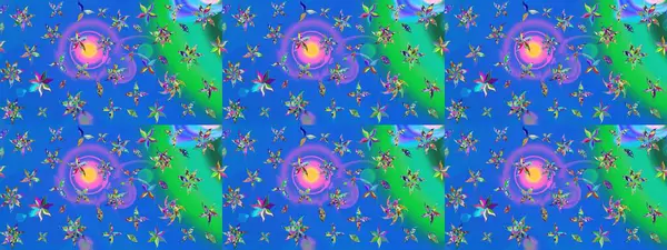 Elle çizilmiş çiçek desenli Raster çizimi. Tekstil, kumaş, ambalaj, hatıra defteri için hoş bir çiçek arkaplanı. Çocuksu tasarım. Mavi arkaplanda.