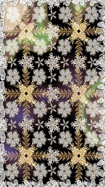 Raster illüstrasyonu. Çiçek arkaplan. Çiçek duvar kâğıdı. Renkli, pürüzsüz desen. Siyah renklerde sevimli tekstil.