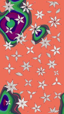 Küçük turuncu çiçeklerle oldukça eski bir besin torbası deseni. Tekstil, kumaş, kapaklar, duvar kağıtları, baskı, paket, koleksiyon defteri, örgü, dekupaj için çiçek arkaplanı..