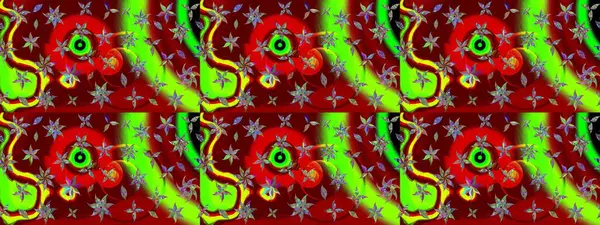 Raster illüstrasyonu. Anti-stres için soyut örnek sayfası. Kırmızı renklerde.