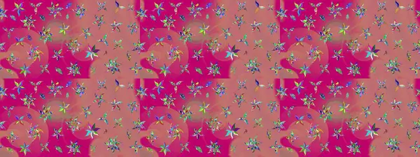 Raster illüstrasyonu. Yumuşak, pembe renkte bahar çiçekleri. Çiçek ve yapraklı karalama şeklinde Raster çiçek deseni.