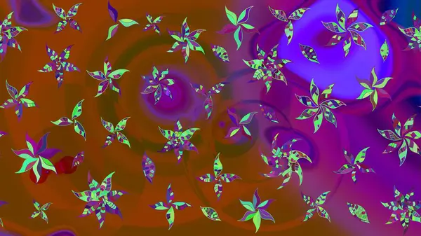 Yumuşak pamuk tasarımı. Klasik çiçek desenli. Paketleme, tekstil, duvar kâğıdı için çiçek eskizi. Raster 'ın taze dokusu. Yumuşak kiremit.