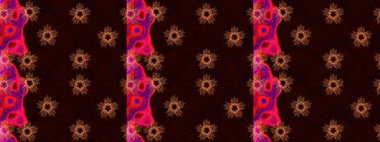 Stilize Çiçekler. Folk Style. Mandalas 'ın dekoratif dokusu. Lace Snowflakes 'in etnik kökü. Kumaş veya Duvar Kağıdı Tasarımı. Raster illüstrasyonu. Tekstil için Lacy Moda Yazdırma.