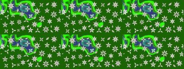 Çiçek deseni. Raster güzel kumaş deseni çiziyor. Renkli Bahar Teması eskiz kalıbı. Düz Çiçek Elementleri Tasarımı.