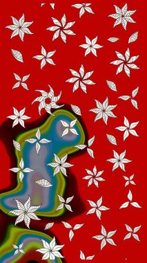 Kırmızı renklerde. Raster illüstrasyonu. Anti-stres için Raster soyut şablon sayfası.