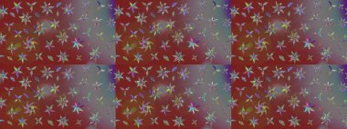 Düz Çiçek Elementleri Tasarımı. Raster Şirin kumaş deseni. Eskiz klasiği. Renkli Bahar Teması çizim şablonu.