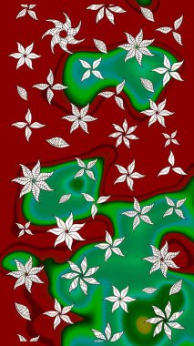 Eskiz geçmişi. Raster. Eski usul. Raster illüstrasyonu. Kumaş, tekstil, duvar kağıdı baskısı için. Tomurcukları çiçekli sevimli çiçek deseni..