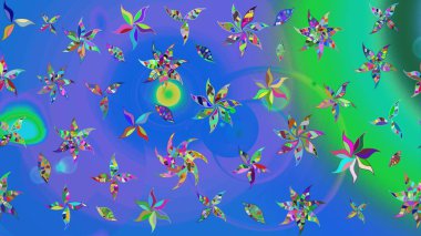 Küçük çiçekte güzel bir çiçek deseni var. Çiçekli çiçek deseni, suluboya. Raster deseni.