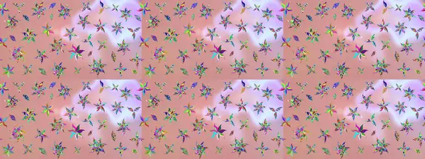 Çiçekli çiçek deseni, suluboya. Tarafsız renklerde çiçekler. Renkli Bahar Teması eskiz kalıbı. Düz Çiçek Elementleri Tasarım Raster illüstrasyonu.