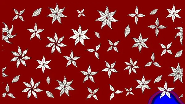 Güzel karalamalı çiçek desenli çizim. Küçük çiçekteki sevimli çiçek deseni. Raster illüstrasyonu. Güzel kumaş deseni.