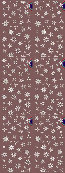 Raster illüstrasyonu. Taslak desenli, modaya uygun kumaş deseni. Şirin çiçek elementleri. Renkli Bahar Teması eskiz kalıbı. Düz Çiçek Elementleri Tasarımı.