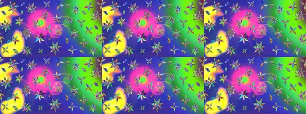 Raster illüstrasyonu. Eski usul. Eskiz geçmişi. Tomurcukları papatya çiçekleri olan sevimli bir çiçek deseni. Miles Fleur, süslü püslü bir süs. Kumaş, tekstil ve duvar kağıdı baskısı için..