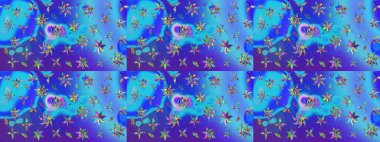 Güzel kumaş deseni. Küçük bir çiçekte eskiz deseni. Raster illüstrasyonu. Güzel çiçek arkaplanı..